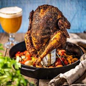 Support pour poulet sur canette de bière 2