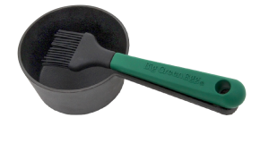 Poêlon à sauce en fonte avec pinceau 1